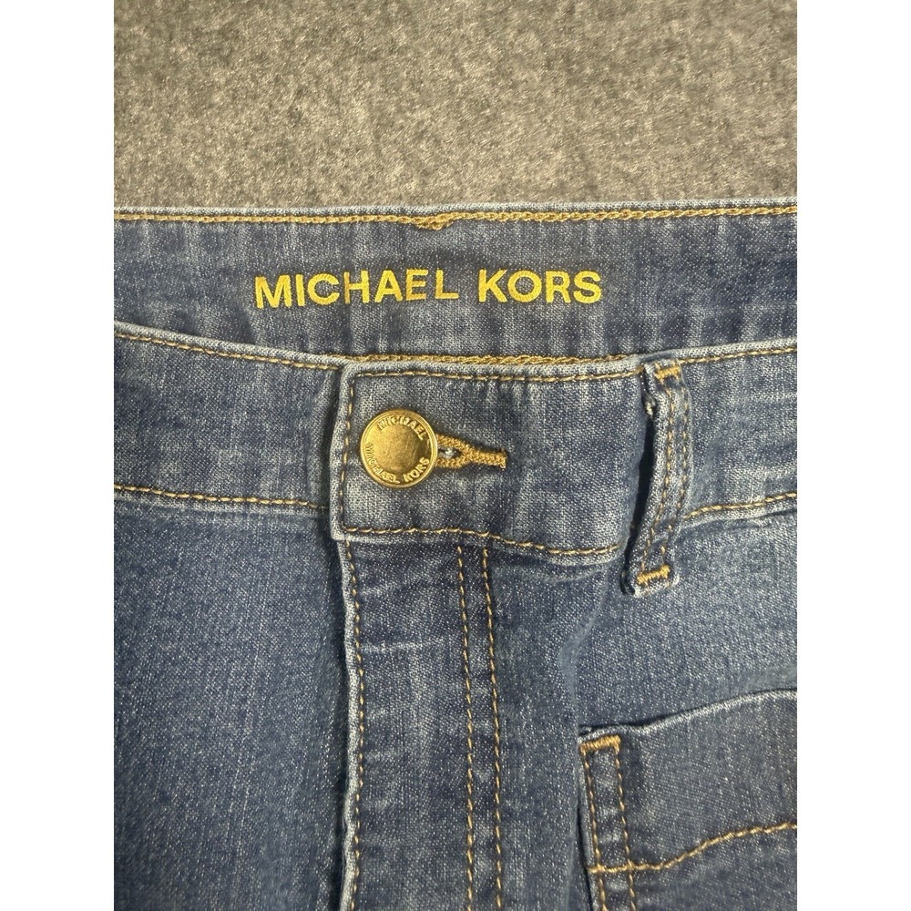 Michael Kors Wide Leg Patch Pocket Denim Jeans Size 12 - Picture 3 of 11